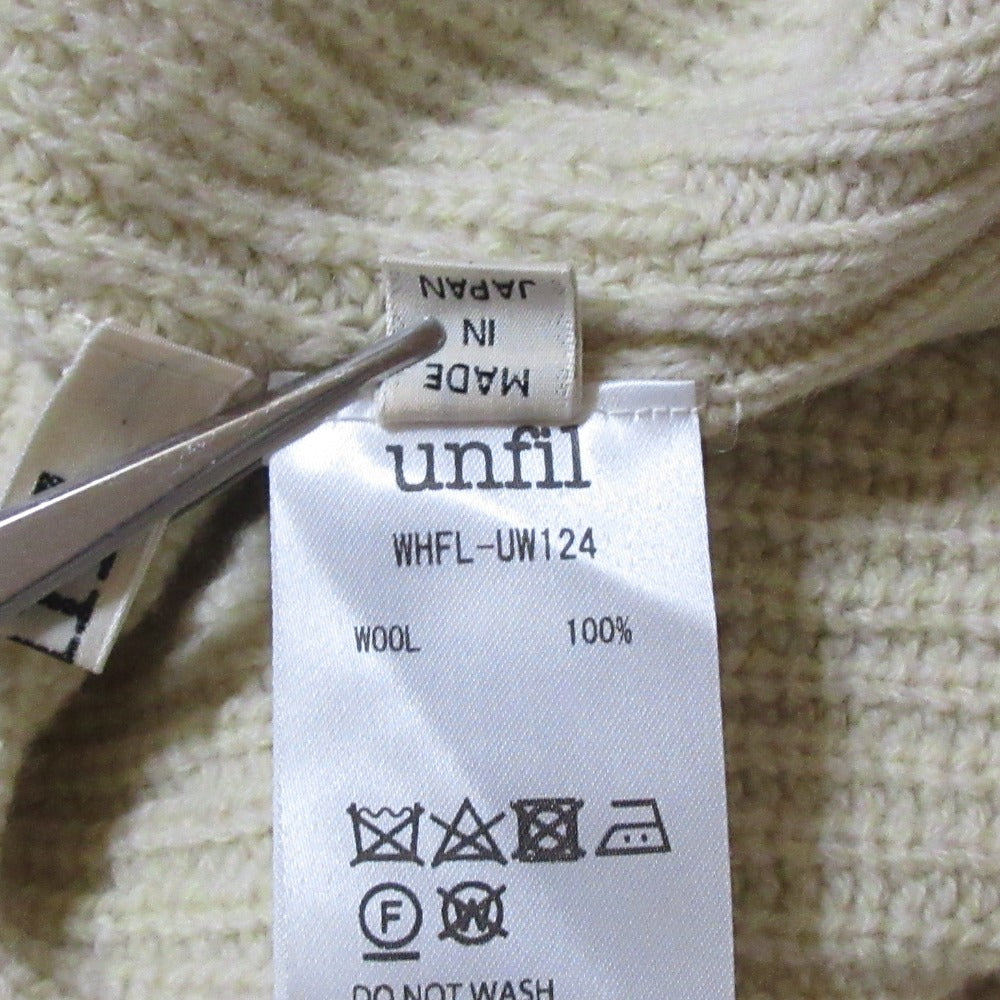 アンフィル SUPERFINE LAMBS CHENILLE リブハイネックニット