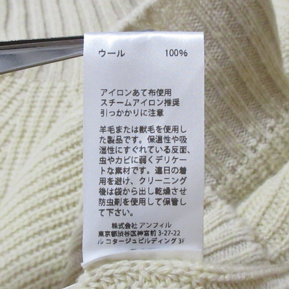 アンフィル SUPERFINE LAMBS CHENILLE リブハイネックニット