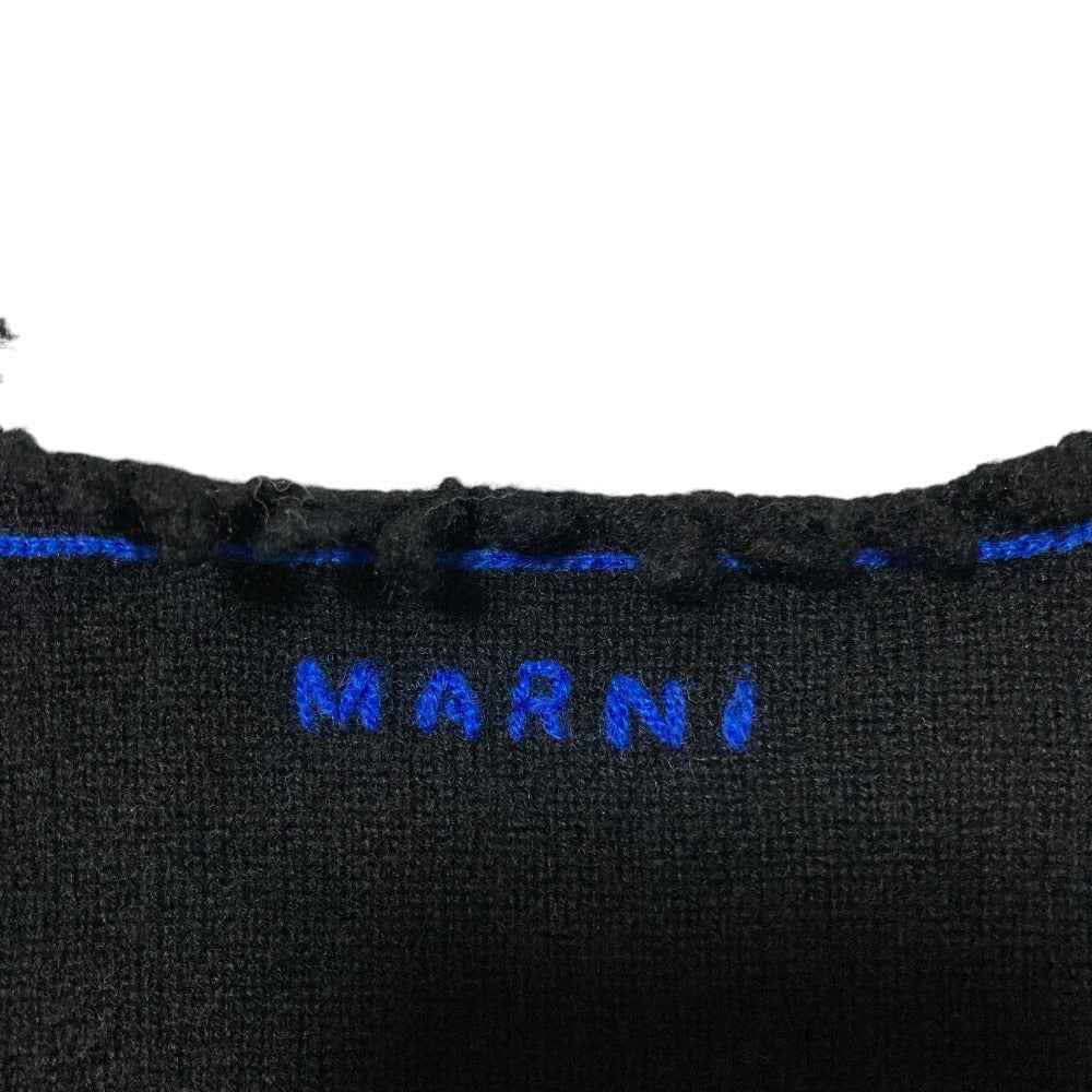 マルニ フリンジVネックカシミヤニット