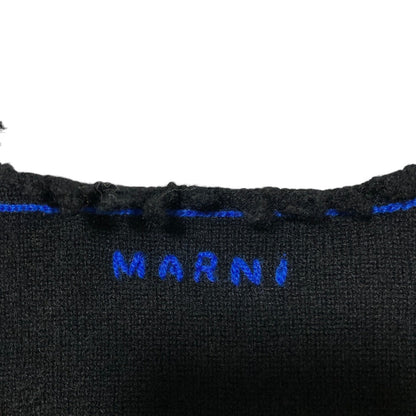 マルニ フリンジVネックカシミヤニット