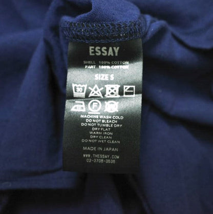 ESSAY LV ハイ ネック L/S Tシャツ コットン 長袖 Tシャツ