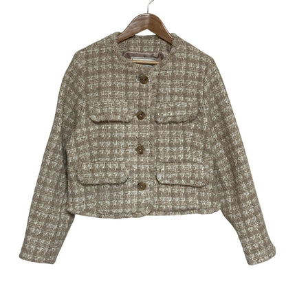 ハーリップトゥ Saint Germain Fancy Tweedノーカラージャケット
