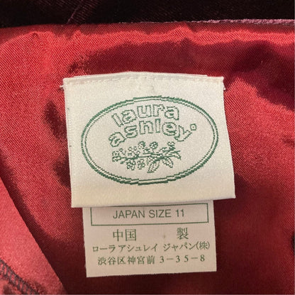 ローラアシュレイ シルクブレンドベルベットワンピース