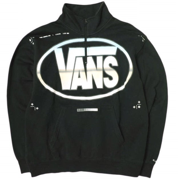LQQK STUDIO × VANS VAULT クォーター ジップ トップ コットン ブレンド スウェットシャツ (限定)