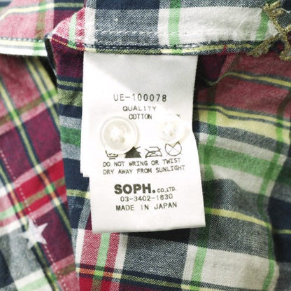 uniform experiment スター プラッド ミックス コットン シャツ