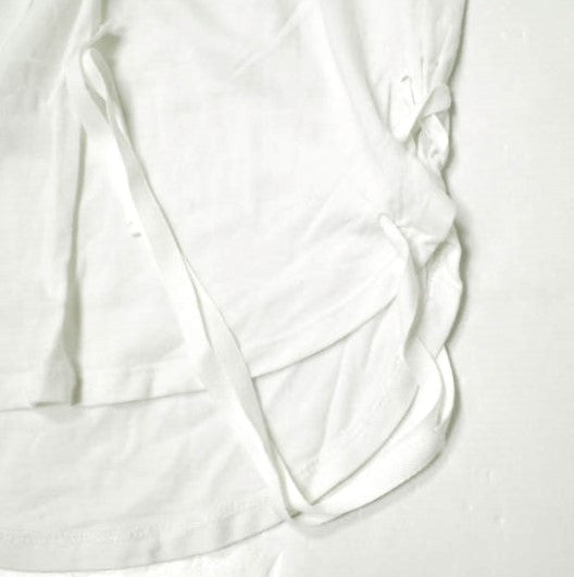 Danke Schon サイド コード オーバーサイズ Tシャツ テンセル コットン トップ