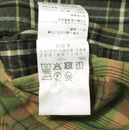 SSZ カラー ブロック シャツ コットン シャツ