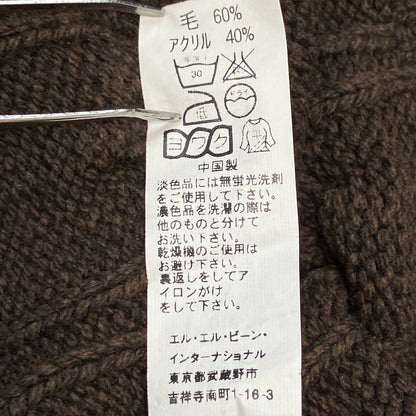 エルエルビーン ウールケーブルニットカーディガン