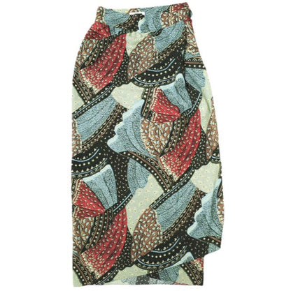 エイチビューティーアンドユース PATCHWORK PRINT WRAP SKIRT ポリエステルスカート