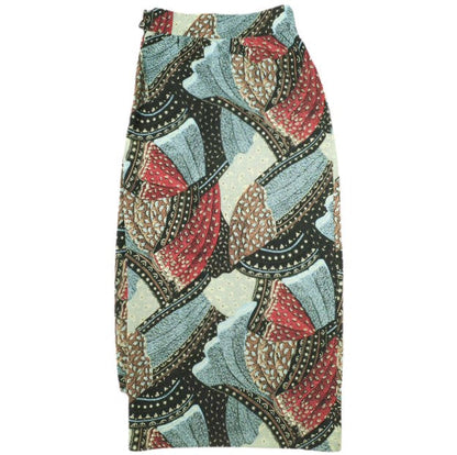 エイチビューティーアンドユース PATCHWORK PRINT WRAP SKIRT ポリエステルスカート