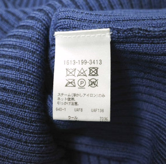 エイチビューティーアンドユース WOOL RAYON リブハイネックニット