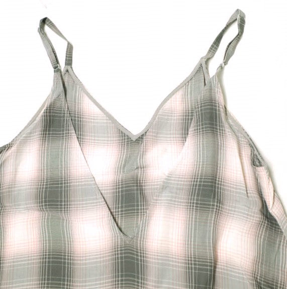 エイチビューティーアンドユース OMBRE CHECK CAMISOLE レーヨン ワンピース