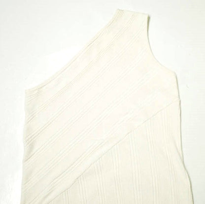 フィーニー RANDOM RIB ONE SHOULDER DRESS ワンピース