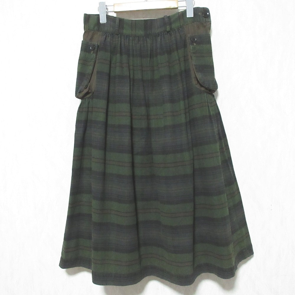 ヨウジヤマモト ガーメントダイ チェックスカート
