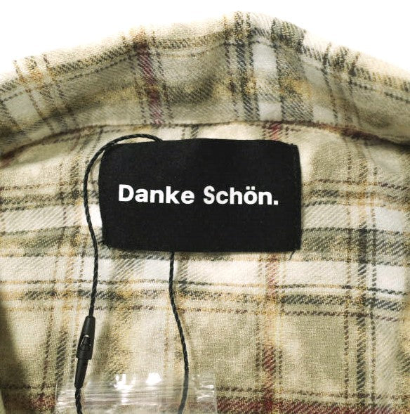 Danke Schon ブリーチ チェック オープンカラー シャツ
