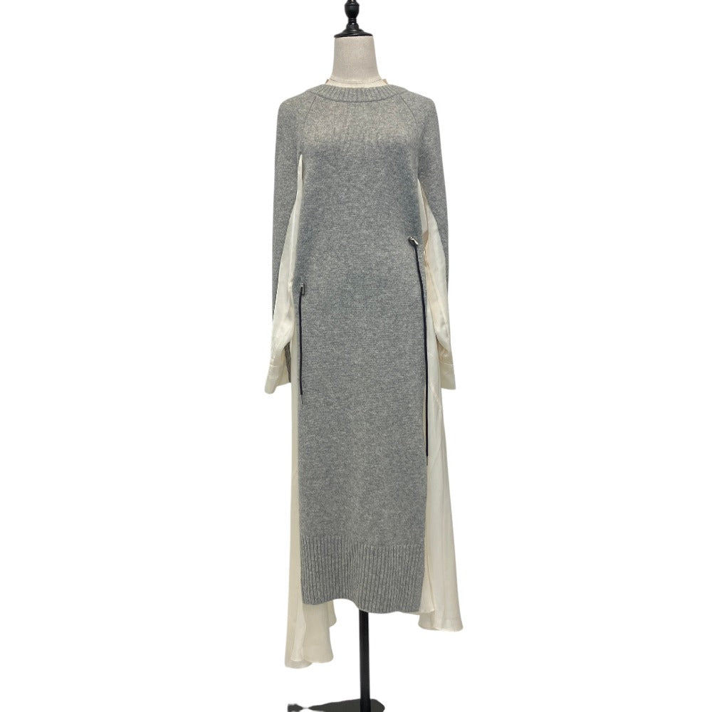 サカイ ニットシャツドッキングロングワンピース