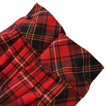 ヨウジヤマモト TARTAN CHECK DOUBLE LAYERED ワンピース