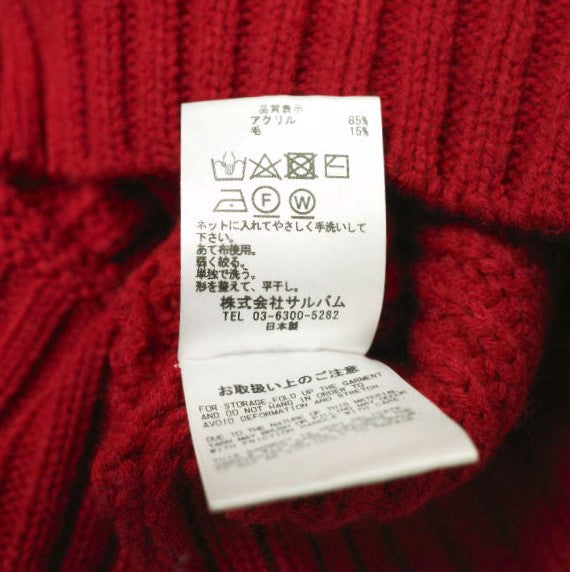 sulvam メッシュ アシンメトリー ニットウェア