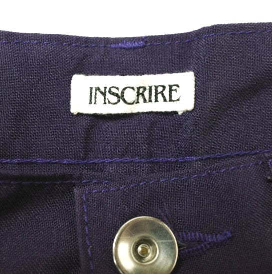 INSCRIRE キャンバス スタプレスト ポリエステル パンツ