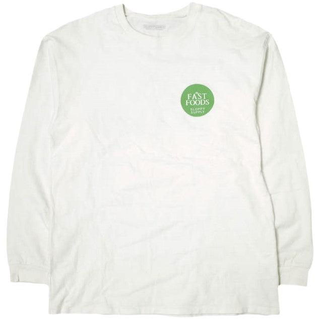 Sloppy Supply × BEAUTY&YOUTH UNITED ARROWS FAST FOODS コットン 長袖 Tシャツ 限定