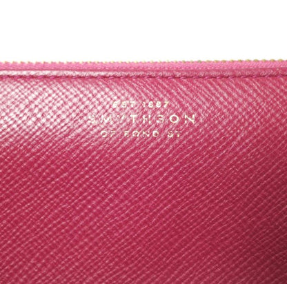 Smythson PANAMA ラージ ジップ アラウンド パース レザー ロング ウォレット