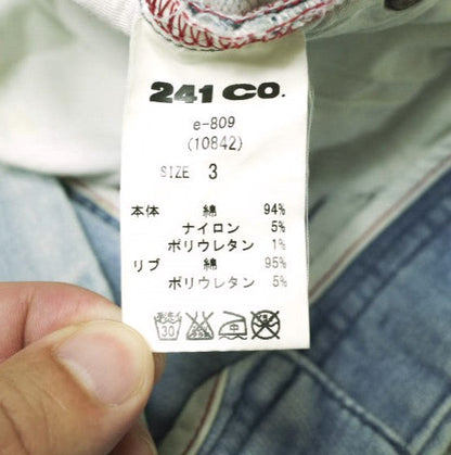 e JEANS ジョグ ジーンズ コットン ブレンド デニム パンツ