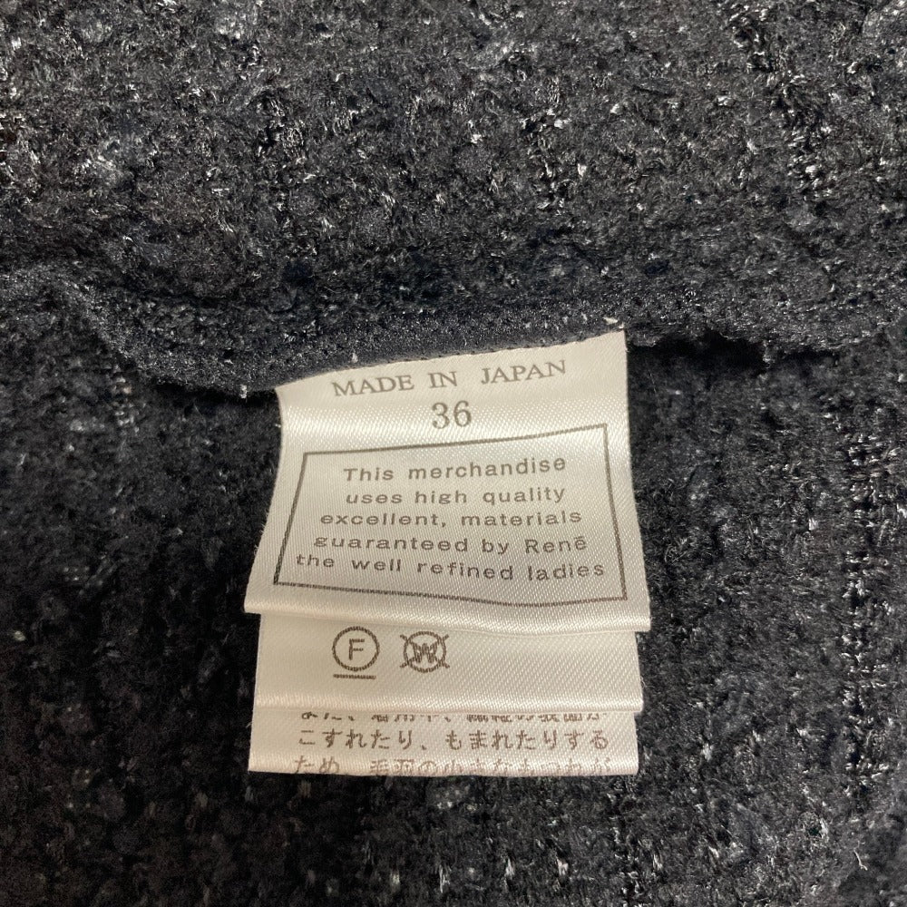 ルネ パールボタン ツイード ウールジャケット