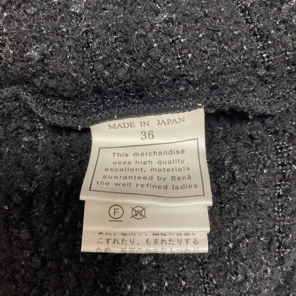 ルネ パールボタン ツイード ウールジャケット