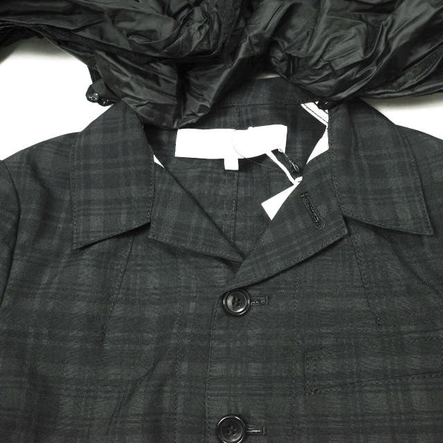 tao COMME des GARCONS チェック×ナイロン タフタ ジャケット