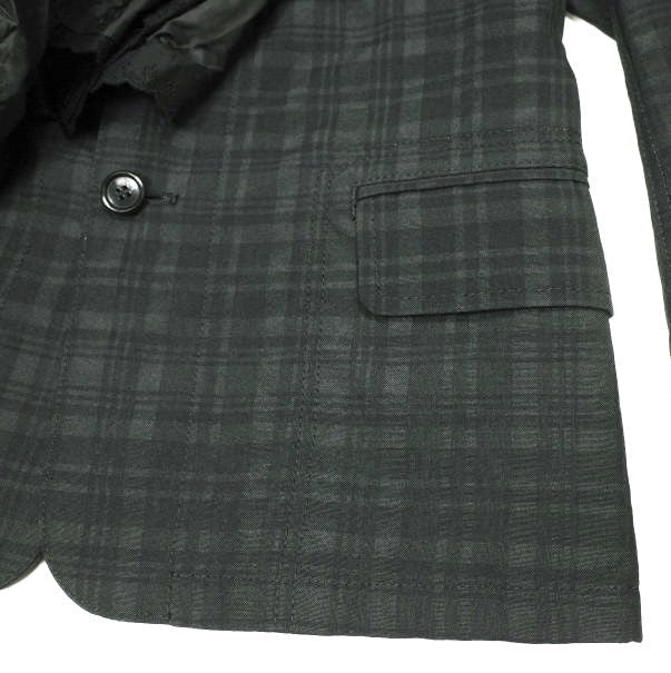 tao COMME des GARCONS チェック×ナイロン タフタ ジャケット