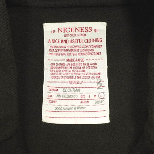 NICENESS COCHRAN ボンデッド コットン ジャケット