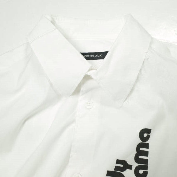 ALMOSTBLACK ボディ ドラマ コットン ポリエステル シャツ
