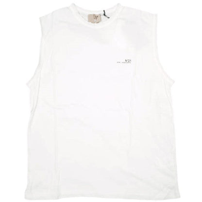 N°21 ロゴ プリント コットン ノースリーブ Tシャツ