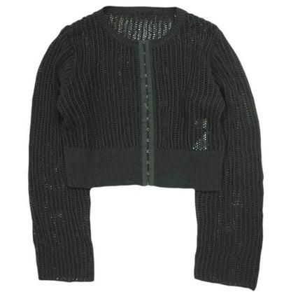 Ray BEAMS 24SS フロントフック クルーネック カーディガン
