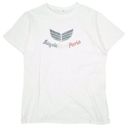 BICYCLE STORE PARIS トリコロールプリント コットンTシャツ