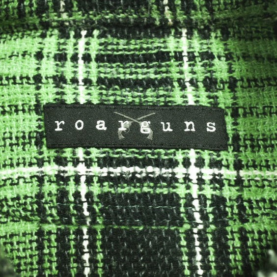 roarguns チェック ジップ シャツ コットン ポリエステル