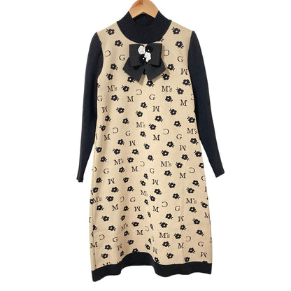 エムズグレイシー アルファベットモノグラムニットワンピース