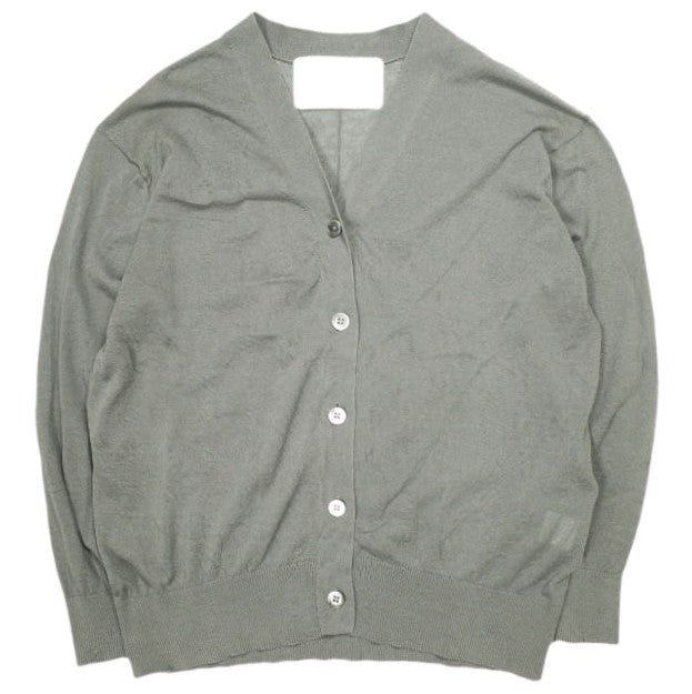 アダワス SHEER KNIT CARDIGAN コットンブレンド カーディガン
