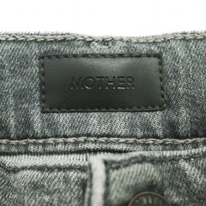 マザー THE INSIDER CROP STEP FRAY コットン デニムパンツ