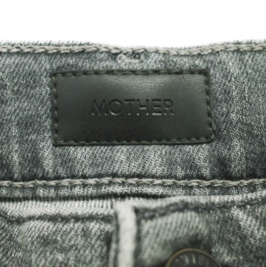 マザー THE INSIDER CROP STEP FRAY コットン デニムパンツ