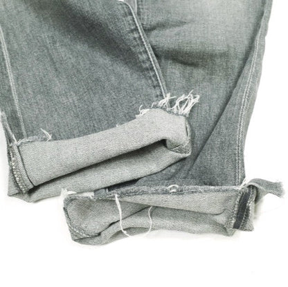 マザー THE INSIDER CROP STEP FRAY コットン デニムパンツ