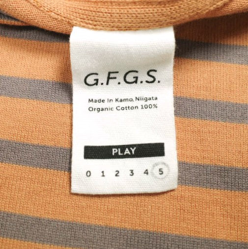 ジーエフジーエス PLAY BORDER オーガニックコットン長袖Tシャツ
