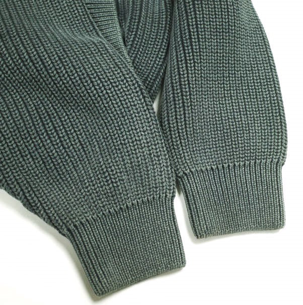 キスニューヨークシティ Garment Dyed Wyona Full Zip コットン ニットジャケット