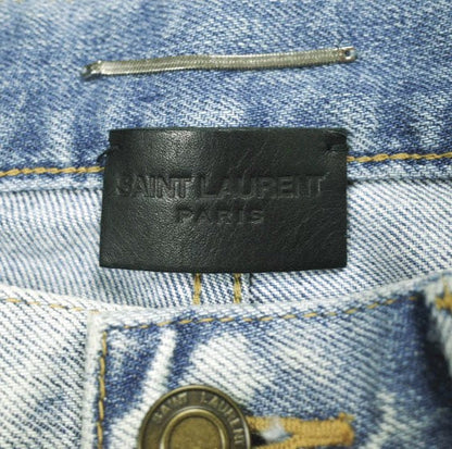 イヴサンローラン D02 SKINNY-FIT JEANS コットン デニムパンツ