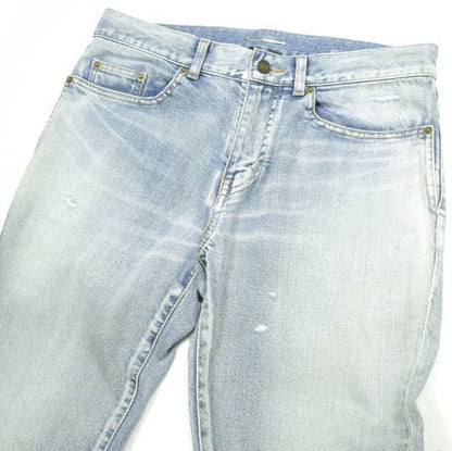 イヴサンローラン D02 SKINNY-FIT JEANS コットン デニムパンツ