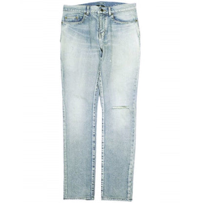 イヴサンローラン D02 SKINNY-FIT JEANS コットン デニムパンツ
