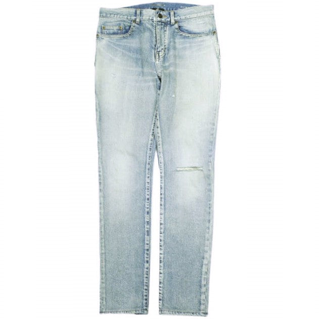 イヴサンローラン D02 SKINNY-FIT JEANS コットン デニムパンツ