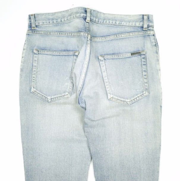 イヴサンローラン D02 SKINNY-FIT JEANS コットン デニムパンツ