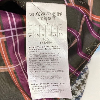 マックスマーラ Max&Co 千鳥格子 ウール プリーツヘム ミニスカート