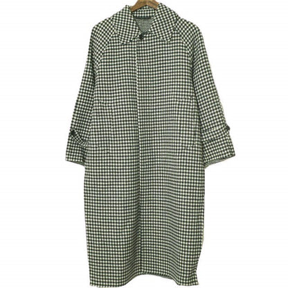 エイチビューティーアンドユース CHECK RAGLAN COAT ウールナイロンコート